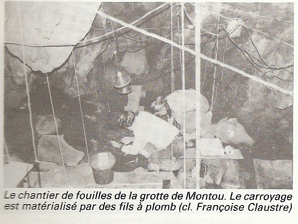 Chantier de fouilles de la grotte