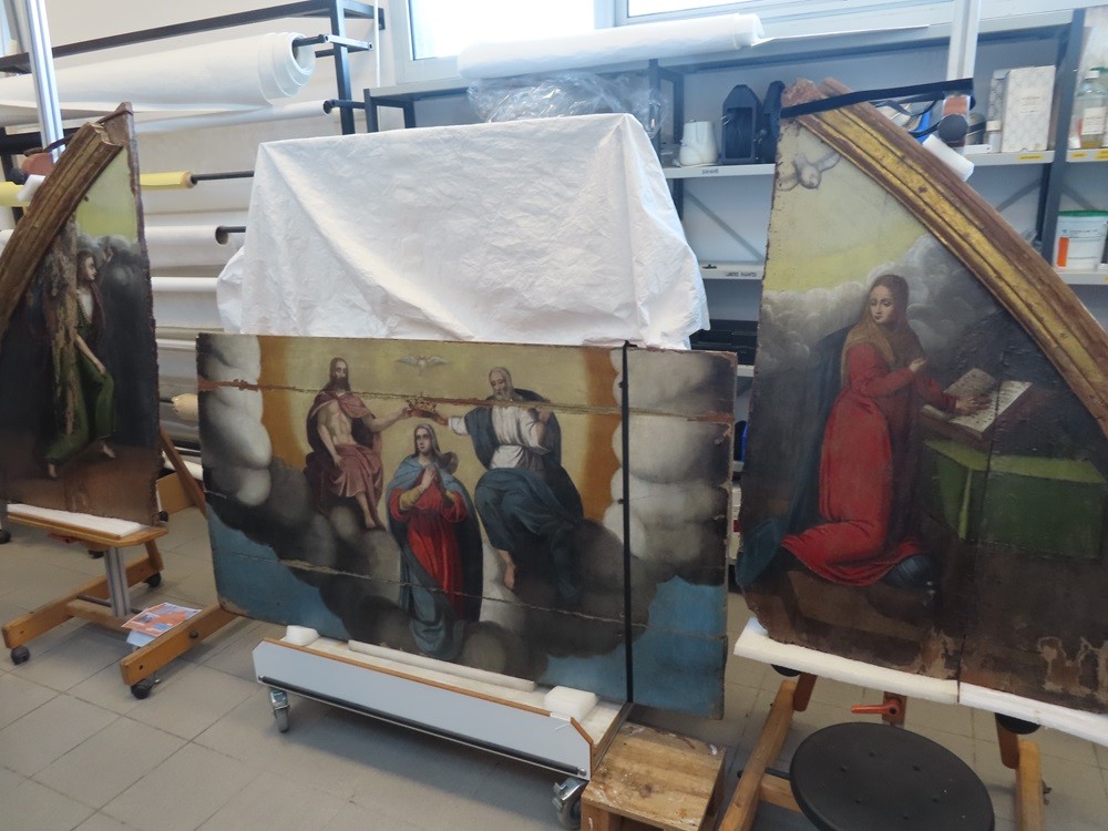 Restauration tableau retable rosaire 10 2 